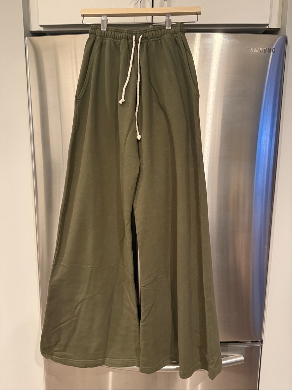 Big Bud Press Olive Wide-Leg Drawstring Sweatpants